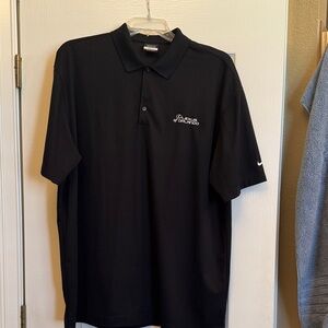 Nike Golf DriFit Black Polo Shirt with White Lexus of Orlando Logo